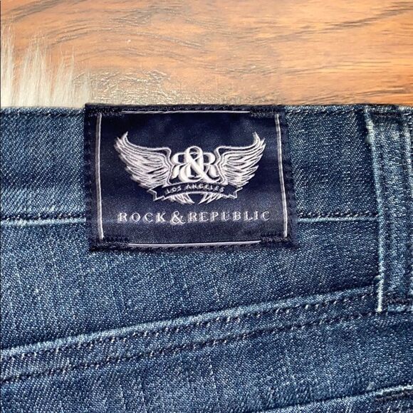 Y2K Nordstrom Rock & Republic Blue Distressed Berlin Denim Jeans In Madea Blue - Picture 3 of 8